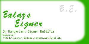 balazs eigner business card